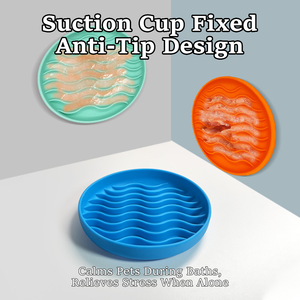 Bol à lécher pour chien en silicone personnalisé OEM, rond, ondulé, pour une alimentation lente, avec plusieurs couleurs - Product Image 4