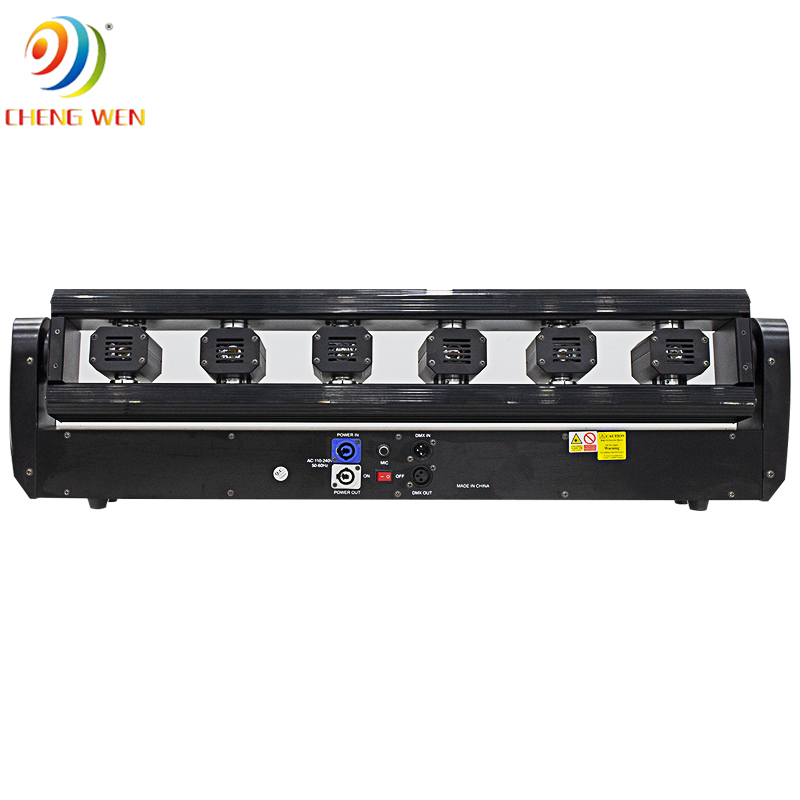 Professional 6 Eyes Moving Head Laser Light Red LED Stage Lighting Effect for Party Disco Wedding Music Festival