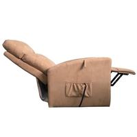 Fauteuil inclinable massant électrique moderne en similicuir PU, à moteur unique, avec télécommande et cadre métallique, pour personnes âgées et soins à domicile