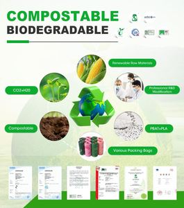 Custom Leak-proof 100% <b>Compostable</b> Poop <b>Bag</b> for Dog Cat Outdoor Biodegradable Pet Waste <b>Bags</b> - Product Image 2
