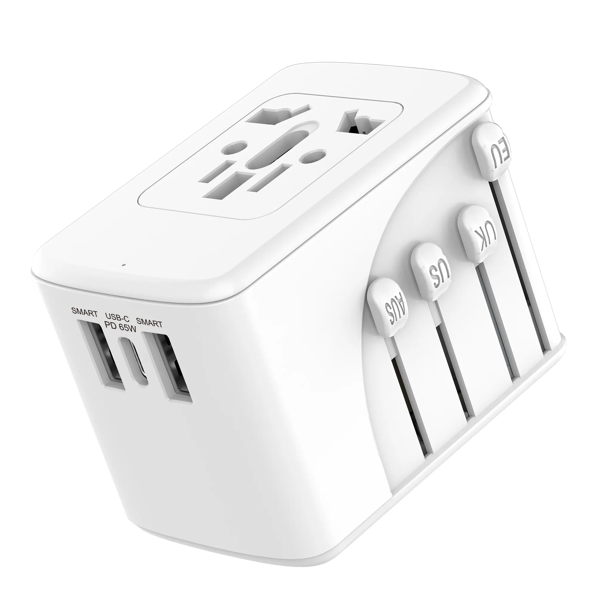 Travel Adapter Universal All in One Worldwide Travel Adapter Power Converters Wall Charger AC Power Plug Adapter with 2USB+1C