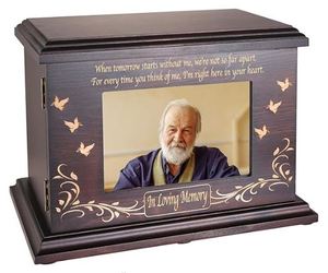 Hỏa Táng memorial urns cho Human ashes người lớn Nam Nữ bằng gỗ hình ảnh khung hộp quan tài người đàn ông phụ nữ Pet tang lễ urns - Product Image 1