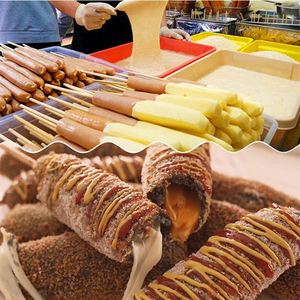 เครื่องทอดสุนัขข้าวโพดลึกมอสซาเรลล่า<span class=keywords><strong>เกาหลี</strong></span>เครื่องทอดแท่งร้อนชีส - Product Image 3