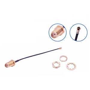 สายเคเบิล <span class=keywords><strong>U</strong></span>.FL ต่อ SMA ตัวเมียแบบ Bulkhead Pigtail ขนาด 1.37 มม. โคแอกเชียล 50 โอห์ม ชุบทอง สำหรับสายอากาศ Wi-Fi LTE GPS - Product Image 2