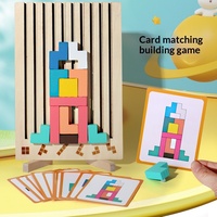Bloques de Construcción de Madera de Haya, 40 Piezas, Tema de Animales y Naturaleza, Juego de Rompecabezas Educativo para Niños de 2 a 4 Años y de 5 a 7 Años