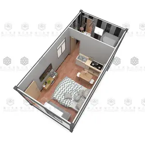 20ft 40ft detachable student dorm container house sandwich panel prefab container house dorm with bathroom for living