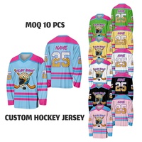 Maillot de hockey goutte à goutte de crème glacée personnalisé unisexe séchage rapide impression par sublimation pour jeunes tenue de jour de jeu de hockey sur glace