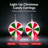 Boucles d'oreilles lumineuses en forme de bonbons, décoratives et colorées, pour soirées, cadeaux pour femmes et filles, vente en gros, en stock