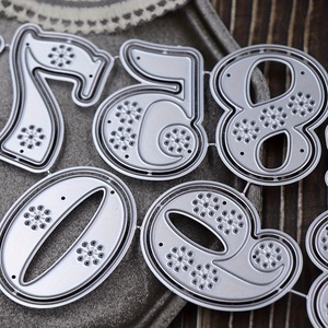 Troqueles de corte de metal con figuras del 0 al 9 para scrapbooking, herramienta de producción de manualidades DIY, moldes de números de acero al carbono - Product Image 5