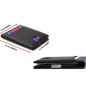 กระเป๋าสตางค์ผู้ชาย Boshiho Travel พร้อมช่องใส่บัตร ของขวัญสำหรับผู้ชาย กระเป๋าหนังบาง ป้องกัน RFID - Product Image 3