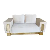 Optionale Farbe Stoff Sofas tühle im modernen Stil liegend Zweisitzer Wohnzimmer Sofa