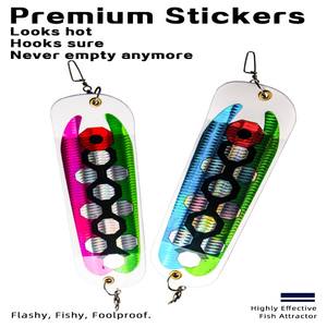 Planer de plongée SNEDA 31 cm avec lame en forme de poisson, attracteur flash pour la pêche au saumon en traîne en haute mer - Product Image 4