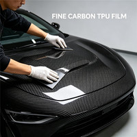 Film Pelindung Cat Mobil Grosir, TPU PPF Serat Karbon Warna-Warni, Tahan Gores Tinggi, Self Healing