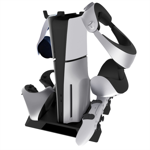 Multifunctional Cooling Stand for Sony Playstation 5 New PS5 Slim and PS5 & VR2 Charging Dock