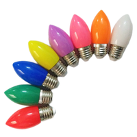 Ampoules LED C9 E12 E14 C7 Ampoules LED de Noël Ampoule de couleur Lumière LED Décoration intérieure extérieure 1W 3W SMD Plastique Verre Globe vintage OEM