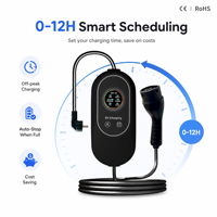 Chargeur EV portable GB/T 16A 3,5 kW, station de recharge pour voiture électrique de niveau 2, étanche IP65, EVSE 220V, chargeur domestique, contrôle par application Wifi