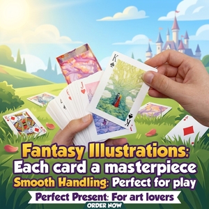 Cartas de Juego de Papel con Acabado Barnizado, Ecológicas, Duraderas, de Lujo, Negras, Personalizadas, al por Mayor de Fábrica, en Caja de Hierro, para la Familia - Product Image 3