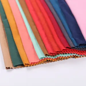 Colorful Polyester Fabric Color Custom Textiles Knitted Single Face Suede Polyester Suede Spandex Imitation Fur Fabric