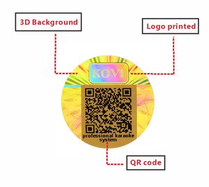 Benutzer definierte Laser Kunststoff Qr Code Etikett Hologramm Aufkleber Drucken gefälschte Zertifikate Sicherheits aufkleber - Product Image 4
