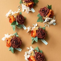Bunga Buatan Sutra Cina Modern Sederhana Antik Elegan Mewah Buatan Tangan Baru Bros Boutonnieres Korsase Perjamuan Pengantin Pria