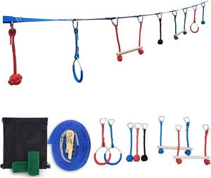 Kit long <span class=keywords><strong>de</strong></span> parcours d'obstacles suspendus simples extrêmes pour enfants pour débutants, défi d'obstacles pour enfants en plein air - Product Image 6