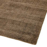Tapis fait main en laine d'olive et viscose avec des accents de jute pour une chaleur organique, tapis texturé pour les intérieurs modernes et traditionnels