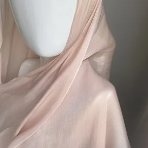 Tudungruffle Brand quality Shimmery crinkle chiffon hijab pleated glitter chiffon silk shawl women hijab scarf