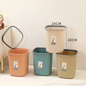 Seau <span class=keywords><strong>de</strong></span> rangement en plastique pour la maison, salon, sans couvercle, épaissi, monobloc, anneau <span class=keywords><strong>de</strong></span> pression, cuisine, chambre, grande capacité, carré, poubelle - Product Image 2