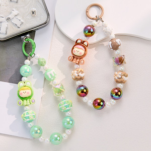Chaîne <span class=keywords><strong>de</strong></span> <span class=keywords><strong>téléphone</strong></span> <span class=keywords><strong>portable</strong></span> perlée mignonne en gros, cordon coloré universel <span class=keywords><strong>pour</strong></span> <span class=keywords><strong>téléphone</strong></span>, lanière anti-perte, porte-clés - Product Image 2