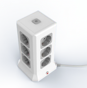 Regleta Vertical con Múltiples Tomas de Corriente, Estaciones de Carga <span class=keywords><strong>USB</strong></span> Inteligentes, Cable de Extensión para PC de Escritorio - Product Image 2