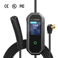 Chargeur EV portable KED 16A 32A Type 1/2 Prise NACS Entrée AC 7KW Puissance de sortie Protection IP66 Câble de 7,6 m Neuf