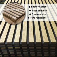TianGe distributor Modern berperekat, panel langit-langit akustik dekorasi dinding kayu Bintang cahaya bergelombang 100 Cm dua lapis 280 buah