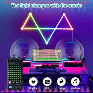Lámpara de Pared LED Inteligente WIFI, Barra de Luz RGBIC, Luz Nocturna Ambiental DIY, Ritmo Musical por APP, Retroiluminación para TV, Decoración para Dormitorio y Sala de Juegos - Product Image 5