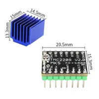 Driver Motor Stepper MKS TMC2209 2209 Skr V2.0 Gen L StepStick 2.5A UART ultra silent Untuk Sgenl Genl Robin Nano suku cadang printer 3d