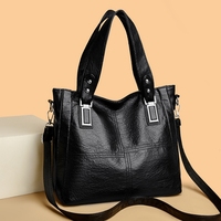 Sacs à main en cuir PU souple de qualité supérieure pour femmes, idéaux pour le travail et les déplacements professionnels, avec motifs brodés – Vente en gros Loq Moq