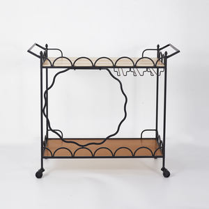2025 Hot Selling Nieuwe Luxe Moderne Goud Opvouwbare Metalen Barkar <span class=keywords><strong>Trolley</strong></span> 4 Wielen Hotel Meubels Keuken Eetkamer Woonkamer - Product Image 2