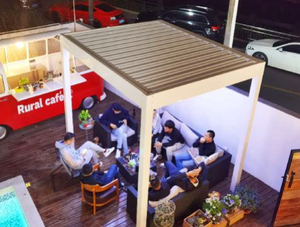 Système <span class=keywords><strong>de</strong></span> toiture à persiennes en aluminium pour extérieur <span class=keywords><strong>3x4</strong></span>, <span class=keywords><strong>abri</strong></span> <span class=keywords><strong>de</strong></span> <span class=keywords><strong>jardin</strong></span> à persiennes, bioclimatique, écologique, revêtement poudré, imperméable, gazebo électrique - Product Image 5