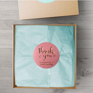 500 uds/rollo de papel de aluminio estampado gracias pegatinas rollo para sobre boda pequeño negocio joyero papelería sello <span class=keywords><strong>Laber</strong></span> - Product Image 3