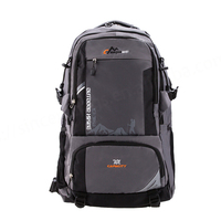 Sac à dos de randonnée et de voyage pour homme, grande capacité 56-75L, en polyester Oxford imperméable, personnalisable, avec cordon de serrage, vente chaude directe usine
