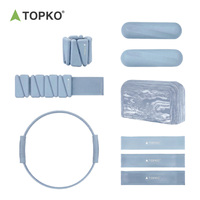 Ensemble d'équipements de yoga et de pilates pliables TOPKO - Kit de fitness multifonctionnel léger pour la maison, la salle de sport et les exercices en plein air