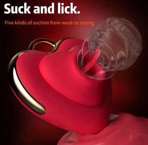Mini juguetes sexuales para adultos en forma de corazón, huevo de salto con succión, vibración para lamer, llavero silencioso fuerte, vibrador para masturbación femenina