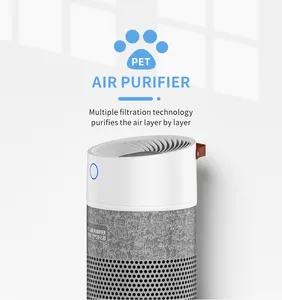 JNUO Breathing Light Remove Smoke Dust Pollen Pet Dander HEPA Air Purifier Pet Air Purifier For Large Room