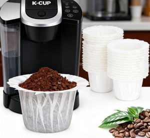 Деревянные фильтры для кофе <span class=keywords><strong>K</strong></span>-cup, 100 шт., экологичные, неотбеленные, одноразовые, для многоразовых капсул Keurig, с возможностью нанесения логотипа, кофейные чашки - Product Image 1