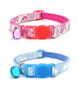 Lujo personalizado Jacquard Nylon correas tela costura ajustable liberación rápida seguro perro gato <span class=keywords><strong>Collar</strong></span> para accesorios para mascotas - Product Image 2