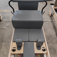 Equipo de Pilates para Estudio, Máquina de Madera de Arce Comercial para Entrenamiento de Pilates, Reformer de Pilates para Estudio de Yoga