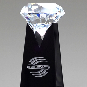 Trofeo de cristal con diamantes negros, trofeo de cristal, trofeo de vidrio - Product Image 6