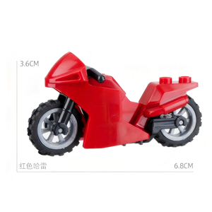 Set de Accesorios para Motocicleta de Bloques de Construcción, Compatible con Mini Figuras de Acción, Estilos de Motocicleta Todoterreno, Motocicleta No Eléctrica - Product Image 3