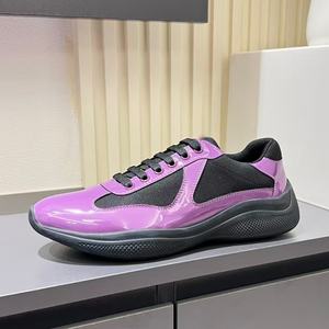 Chaussures plates pour hommes en cuir verni respirant, antidérapantes, à bout rond, style décontracté et sportif, en cuir massif et maille, par des designers. - Product Image 3