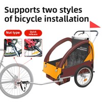 Livraison gratuite offre multifonctionnelle extérieure familiale poussette double pour bébé avec remorque de vélo pliable pour enfants spéciale pour les enfants