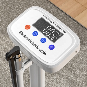 Balance médicale numérique 200 kg, mesure personnalisée du <span class=keywords><strong>corps</strong></span> et <span class=keywords><strong>de</strong></span> la taille, précision <span class=keywords><strong>de</strong></span> 10 g, pour les clubs et les hôpitaux - Product Image 4